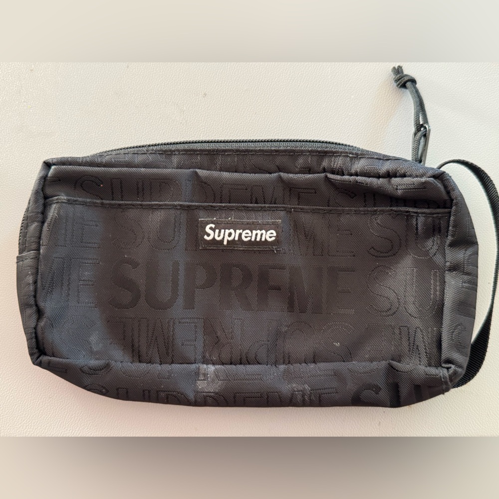Supreme Black Belt Bag for Men